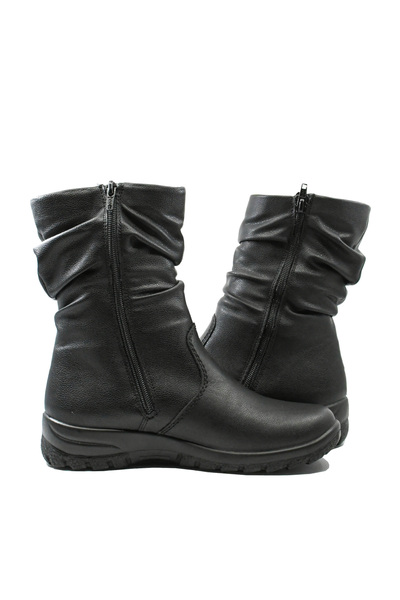 Rieker Women's Black Leather Ankle Boots RIKZ 7171-02