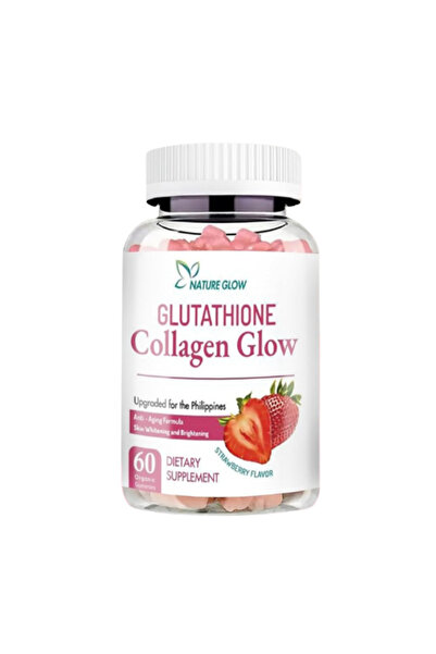 NO7 Nature Glow Glutathione Collagen Glow Gummies, 60 Chewable Gummies (Strawberry)