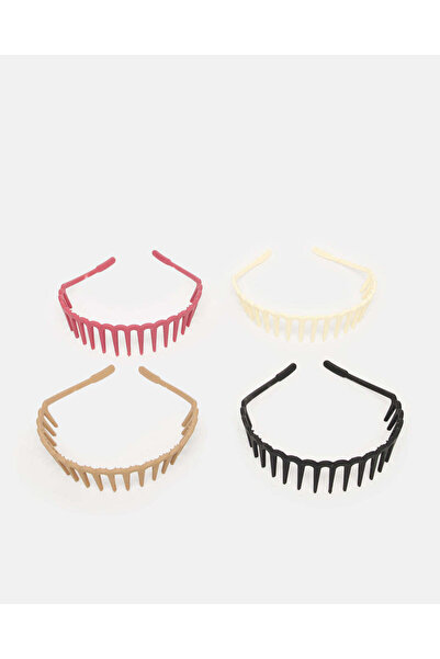 REDTAG مجموعة عصابة رأس نسائية مزخرفة متنوعة (4 قطع)