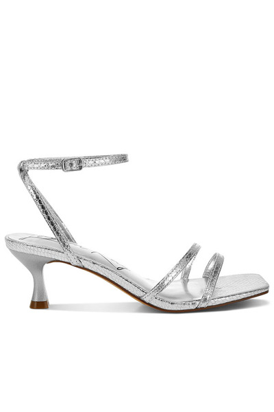 london Rag Women Faux Leather Strappy Sandals in Silver
