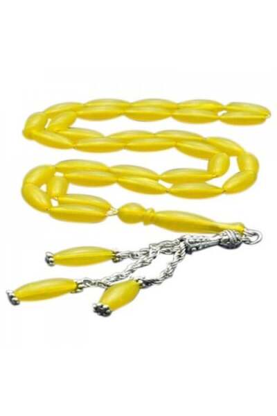 Eagal مسبحة صفراء أسطوانية من الباكليت