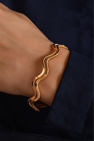 Çgk Çiğdem Gürel Kuyumculuk 2li Ajda Zikzak Altın Bilezik