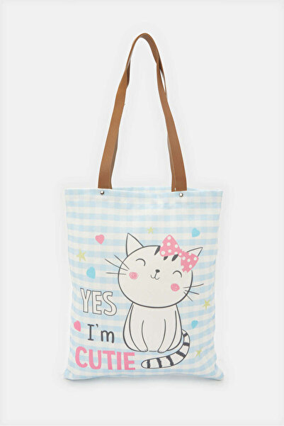 REDTAG Women Blue Printed Shopper