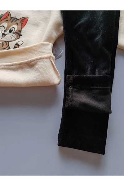 PİNPON Three Yarn Velvet Leggings Girl's Suit