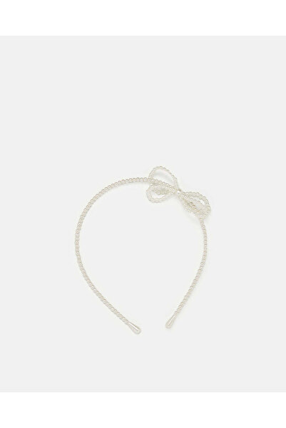 REDTAG Women White Pearl Embellished Headband Set (4 Piece)