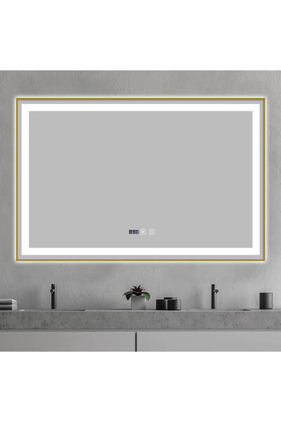 ELİT'S Oglindă de baie LED premium cu dezaburire, senzor tactil, 100×80 cm, r...