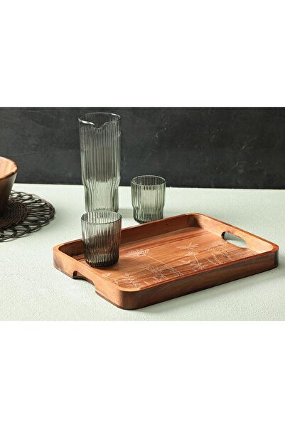 Porland WOODFLOWER AKASYA TEPSİ 38 CM