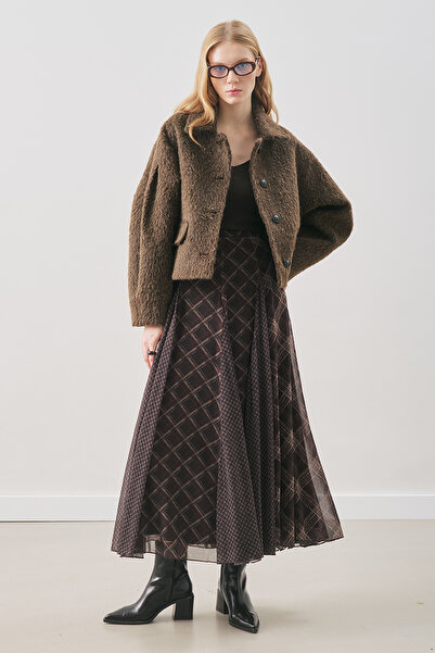 Manuka Boucle Short Coat Brown