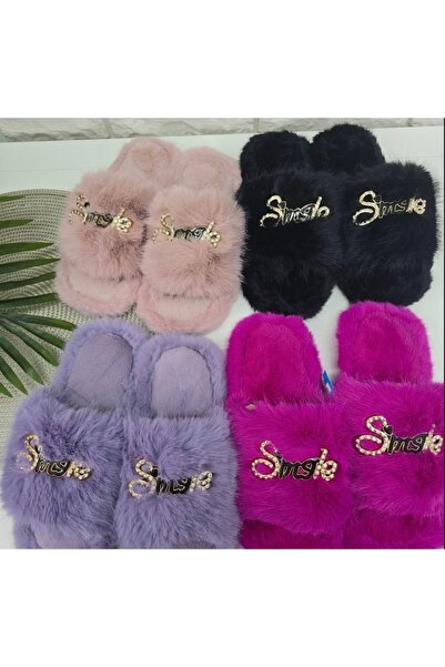 OEM Women's slippers with soft fur and thick soles