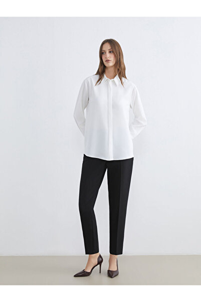 LC Waikiki Black High Waist Cigarette Women's Trousers