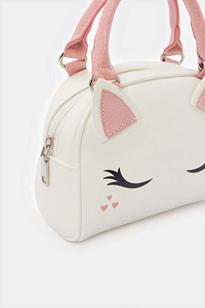 REDTAG Girls White Embellished Day Bag