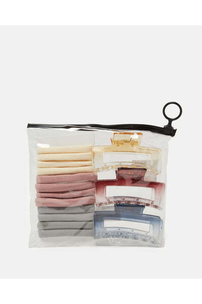 REDTAG مجموعة متنوعة من مشابك الشعر وربطات الشعر للفتيات (عبوة من 12 قطعة)