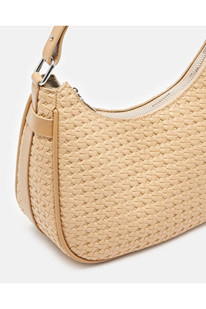 REDTAG Women Beige Textured Handbag