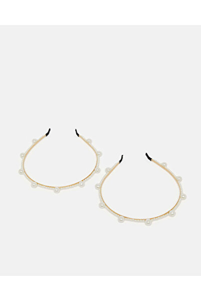 REDTAG Women White Embellished Headband Set (2 Piece)