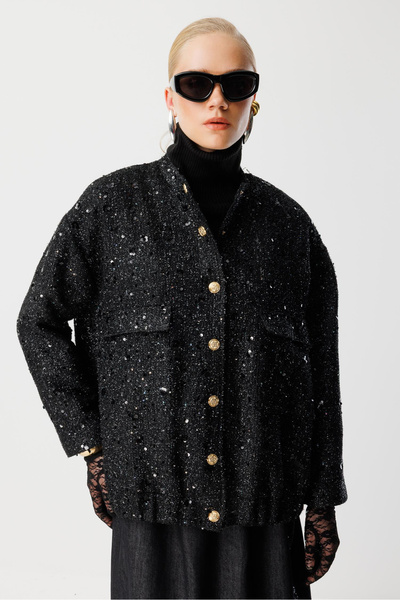 Ghisa PUL PAYET DETAYLI BOMBER CEKET