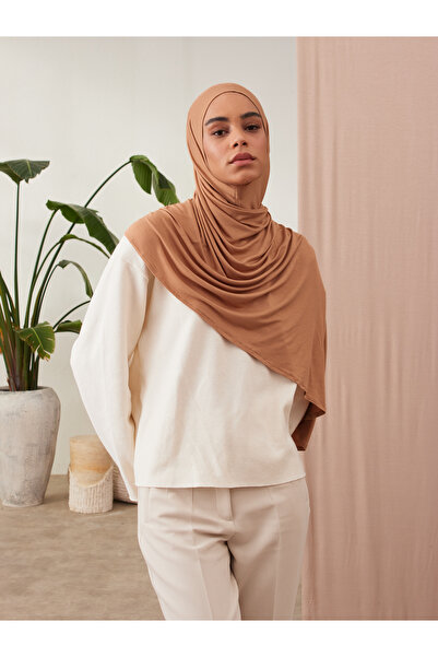 Femple Modest شال جيرسي فاخر وعملي |   اللون: كراميل |   الحجم: للكبار |   خي...