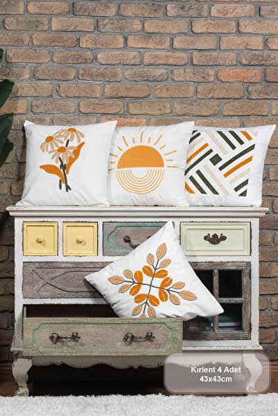 Elart Summer Throw Pillow Cover 4 Pieces (40X40 cm)