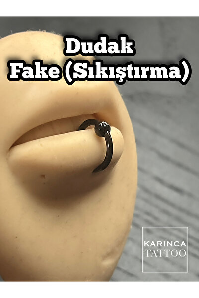 Karınca Piercing Dudak Fake Piercing Snake Bites Side Labret Sıkıştırma Piercing Küpe