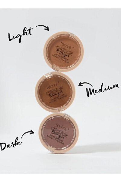 TECHNIC Cream Bronzer - Dark | Blendable Face & Body Bronzing Cream | Shimmer-Free Matte Finish