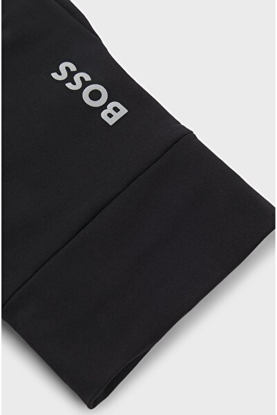 BOSS Men's Flexible Fleece Screen-Sensitive Optimal Grip Reflective Logo Detailed Black Gloves 50548925-0