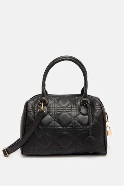 REDTAG Women Black Quilted Day Bag