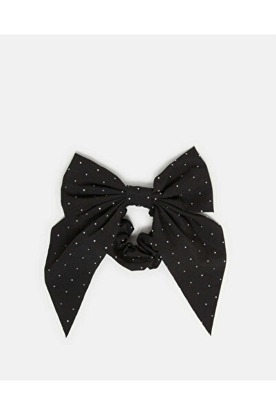 REDTAG Women Black Embellished Hair Scrunchy