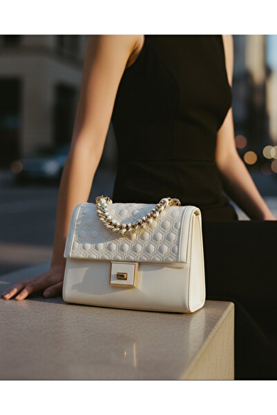 REDTAG Women White Quilted Day Bag