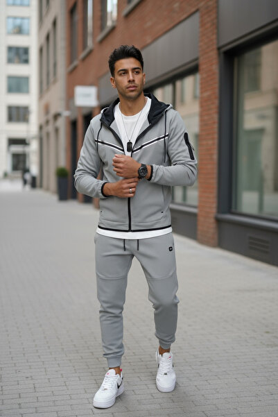 dehaine Men's tracksuit, sweatshirt + pants, Padded, RM09