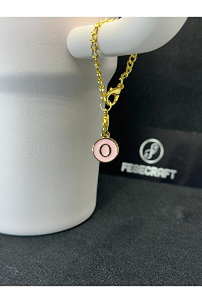 FESECRAFT O Letter Pink Charm Stnly Quencher Compatible Thermos Accessory Bag...