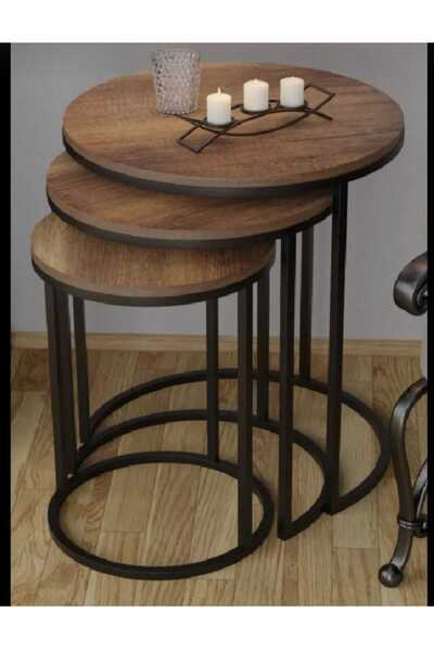 tandoganconsept 3'lü Ahşap C Zi̇gon