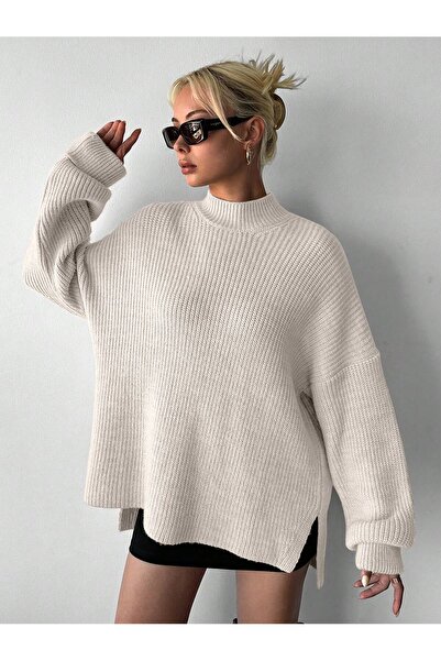 Sea Style Υπερμεγέθες πλεκτό πουλόβερ μισού μήκους