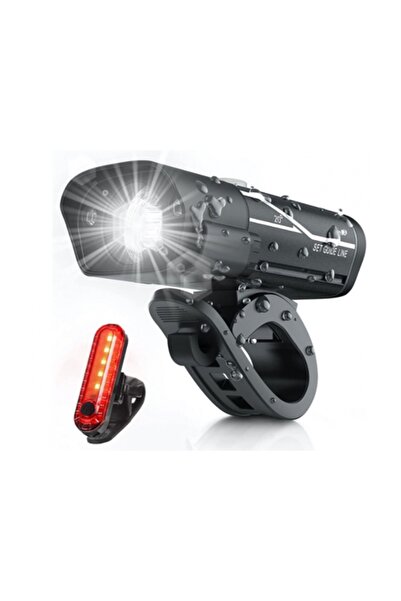 zola Set lumini LED bicicleta fata-spate,5/4 moduri,400/120 lm,baterie incorp...