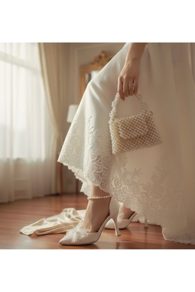 Berush Bride Women's Bow-Knot Pearl Bag Combination