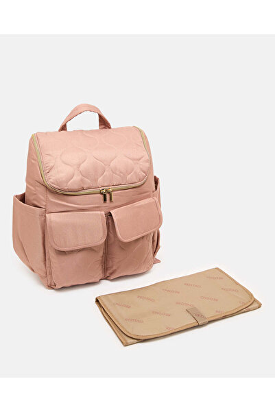 REDTAG Pink Diaper Backpack With Changing Mat