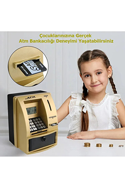 TeknoClass Şifreli Kumbara ATM Şekilli Eğitici Hesap Makinesi Sesli Komut LCD...