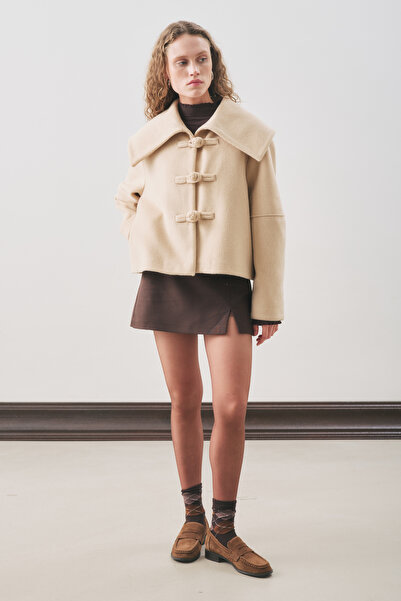 Manuka KEMER DETAYLI MİNİ ETEK ACI KAHVE