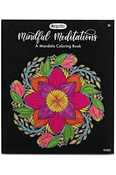 Crayola كتاب تلوين ماندالا من 40 صفحة - تصاميم ماندالا واعية