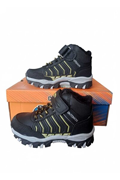 Contra Su Geçirmez İçi Yünlü Bantlı Çocuk Bot Siyah