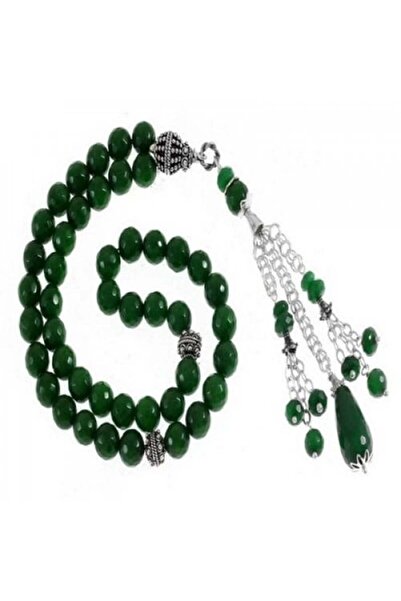 Eagal مسبحة من العقيق الأخضر النادر - مسبحة فاخرة