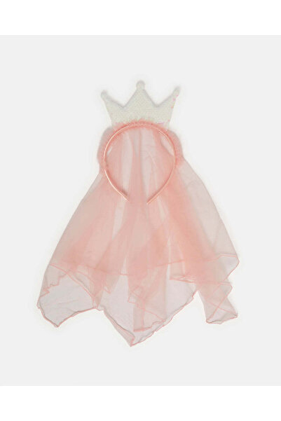 REDTAG عصابة رأس وردية للبنات مع حجاب