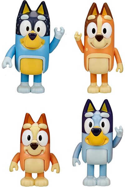 bluey 4-Piece Poseable Figure Set (2.5–3 in)