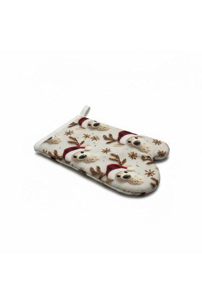 Soft and Baby Oven Mitts with a New Year Theme, Christmas Theme