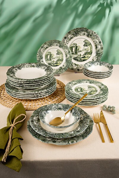 Fecra Vintage Emerald 24 Parça Yemek Takımı