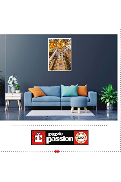 EDUCA - Modern - Sagrada Familia Interior - 1000-piece Jigsaw Puzzle with Glue - 26.8 x 18.9 in - Ag