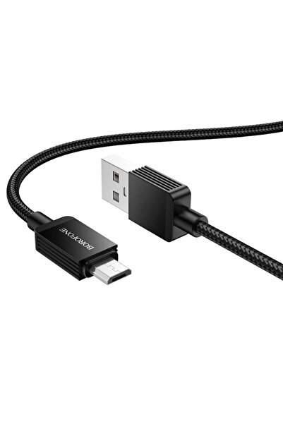 Borofone USB data cable, USB-Micro, 2.4A, 1m Placer, black, BX120