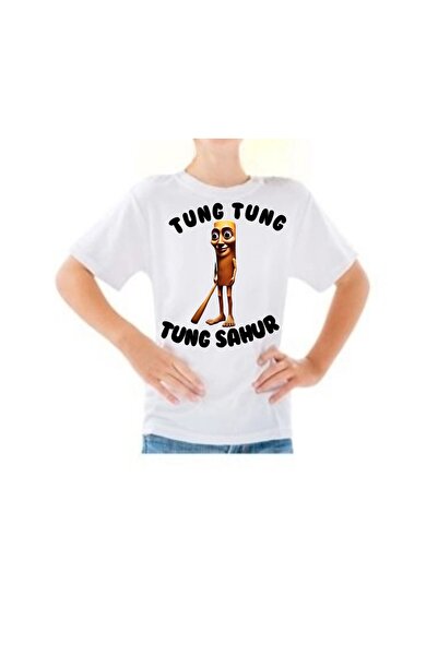 MARİ Tricou personalizat ,,TUNG SAHUR" ,alb