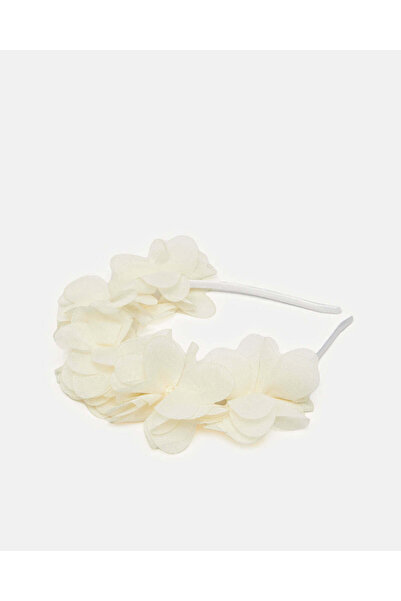 REDTAG Girls Cream Floral Embellished Headband