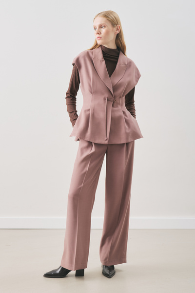 Manuka Draped Pleated Trousers Gülkurusu
