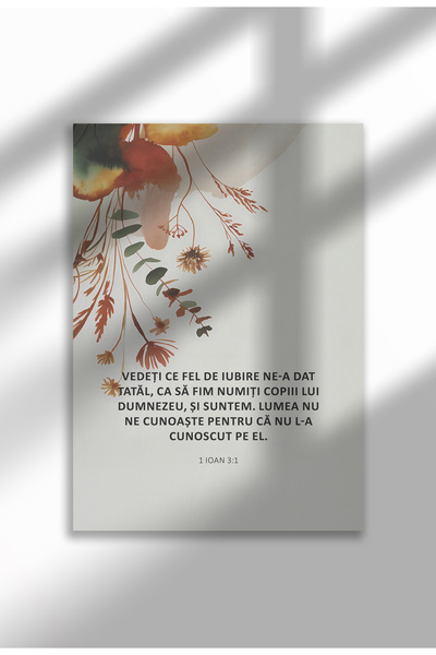 21mxm Religious Canvas Poster in Romanian Language – Unframed Digital Print on Canvas - The World Doesn't Know Us
