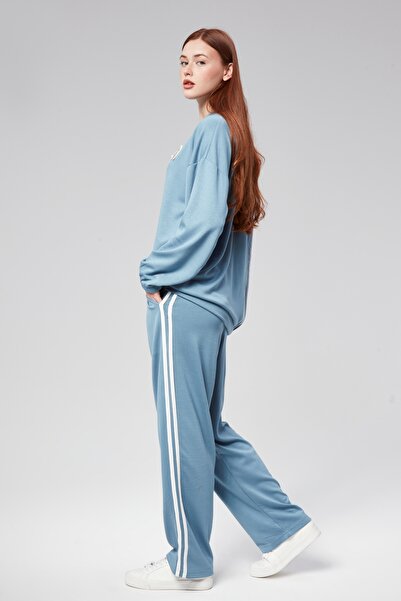 Hatun Atila Hatunatila Modal Fabric and Jeans Garnished Suit - 7843